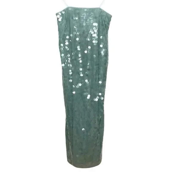 green emerald velvet dress STAUD CASSIE DRESS GARDEN GREEN